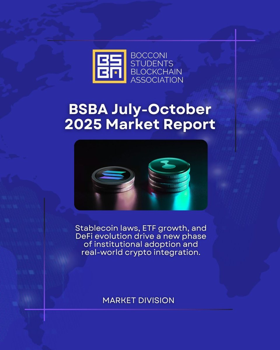 From Fed cuts to stablecoin laws, ETF inflows, and major DeFi launches, July–Oct 2025 marked a turning point for crypto. 

Our Market Division breaks it down with sharper macro, market, and DeFi insights. A must-read for anyone tracking finance’s next phase 🚀