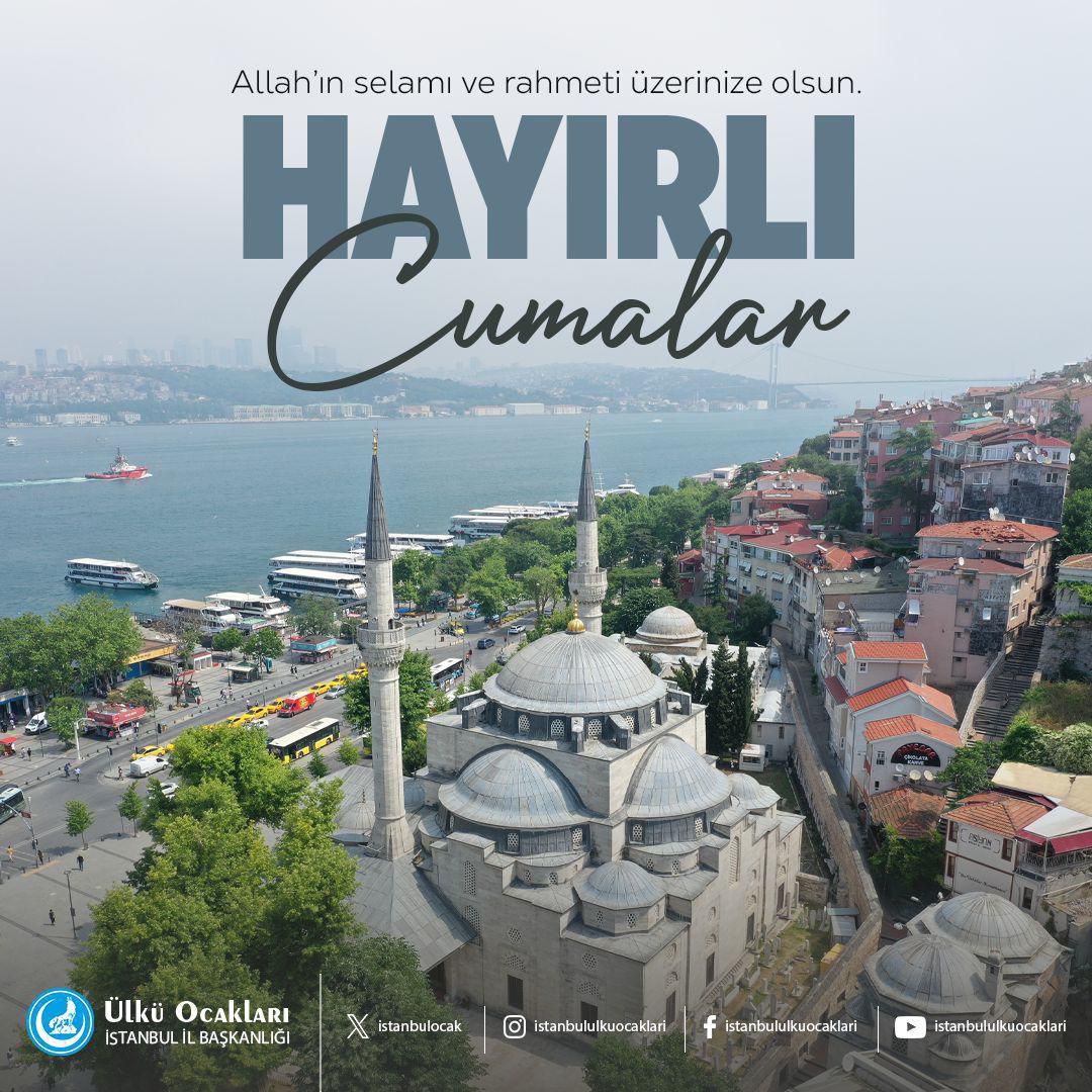 Allah’ın rahmeti ve bereketi üzerinize olsun. Dualarınız kabul, cumamız mübarek olsun. #HayırlıCumalar 🇹🇷