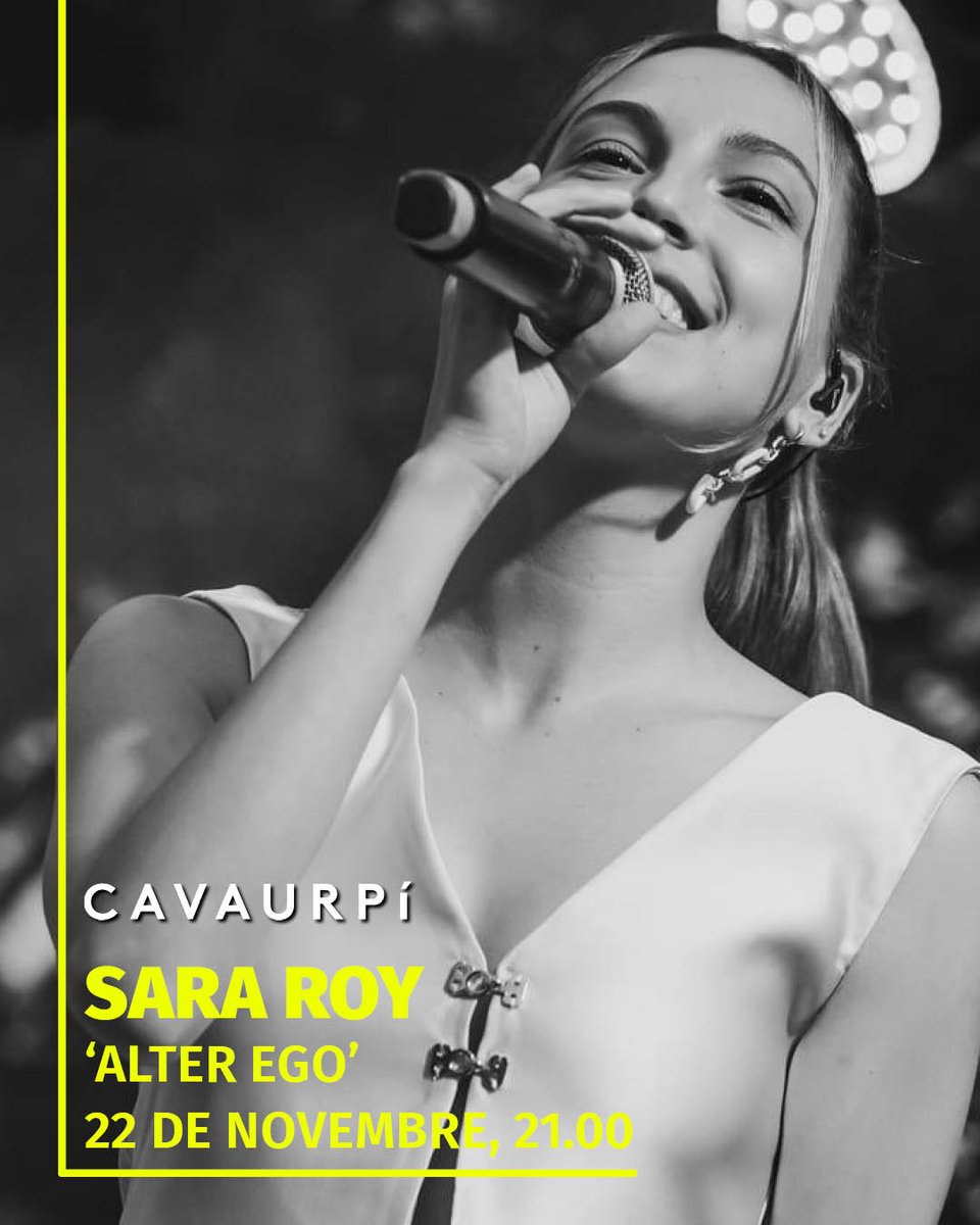 ✨ Un crit d’empoderament i festa amb la nova etapa més lluminosa i ballable de l’artista manresana.

✅ Sara Roy (<a href="/heysararoy/">Sara Roy</a>) presenta 'Alter ego'
📅 Dissabte 22 de novembre de 2025, 21.00
📍 CavaUrpí #Sabadell (c. Sant Maties 5)
🎟️ Entrades a f.mtr.cool/sbvkzygexg