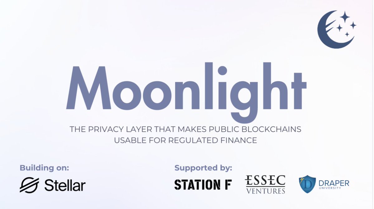 Moonlight is bringing confidential transactions to Stellar - private balances, private transfers, public verification

Privacy where it matters, transparency where it doesn't

From the builders behind Scaffold Stellar- <a href="/theahaco/">The Aha Company</a> 

whitepaper 👇
moonlight-10.gitbook.io/moonlight-docs…