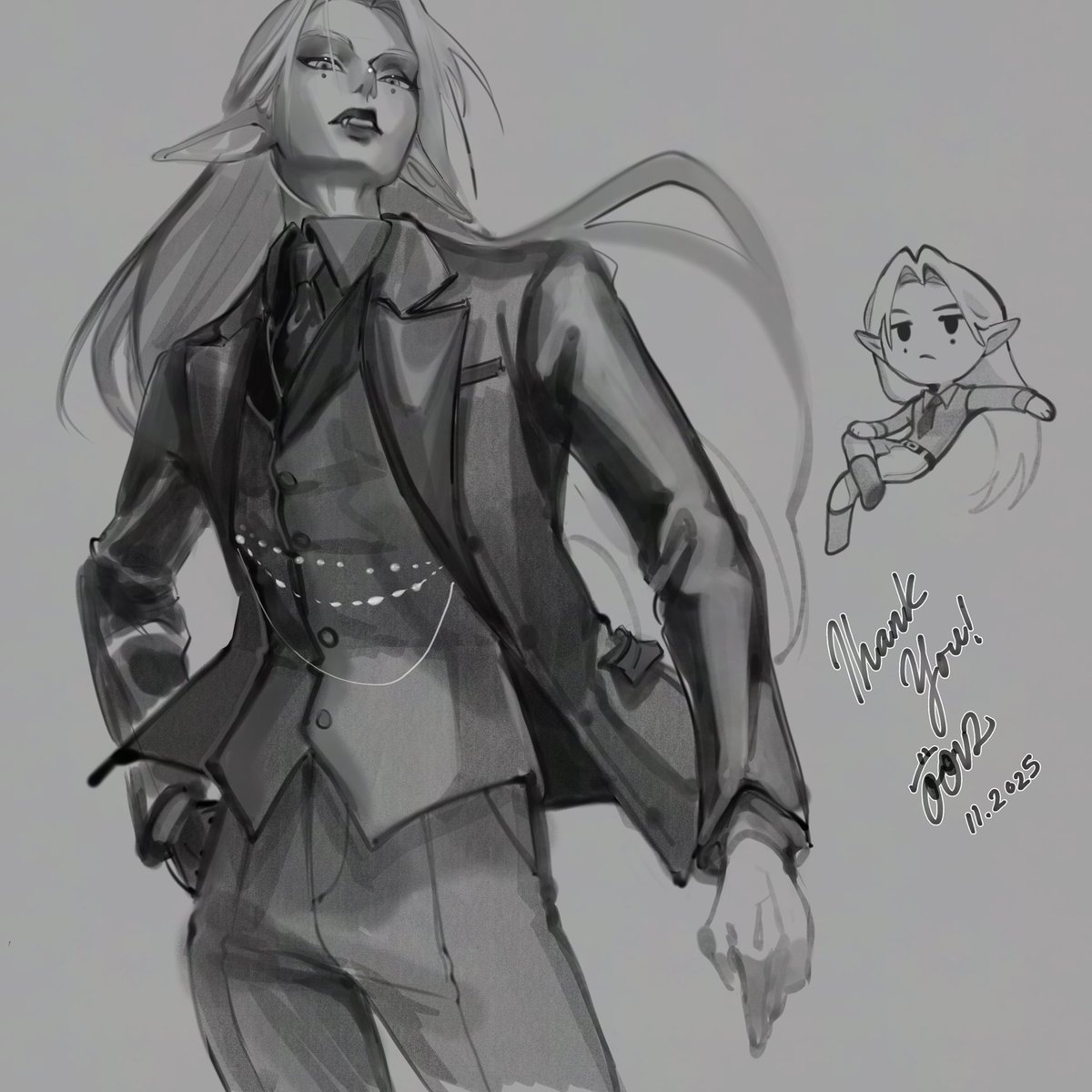 _00V2's tweet image. doodle skeb-style comm for @/flerovium_ on Vgen

#VGenComm