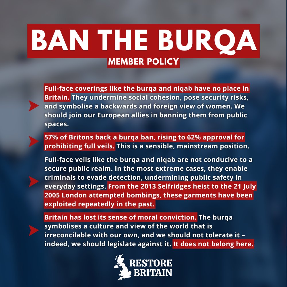 Common sense from the Restore Britain membership.