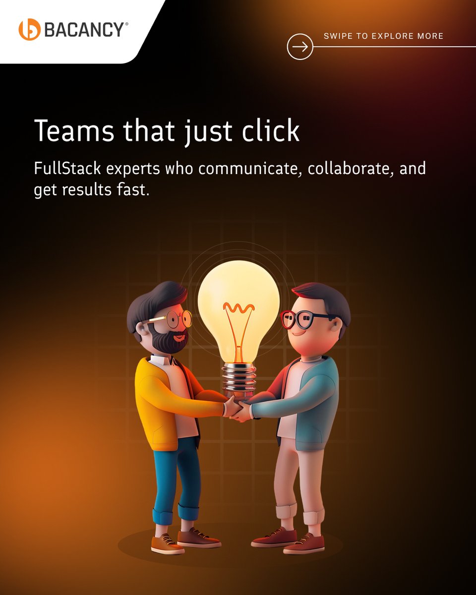 BacancyTech's tweet image. What happens when your team just clicks?

Smooth deployments, fast collaboration, and scalable solutions, that’s what Bacancy’s FullStack developers bring to the table. 

Ready to build better, faster, smarter?
👉 bacancytechnology.com/profile

#LifeAtBacancy #FullStackDevelopers…