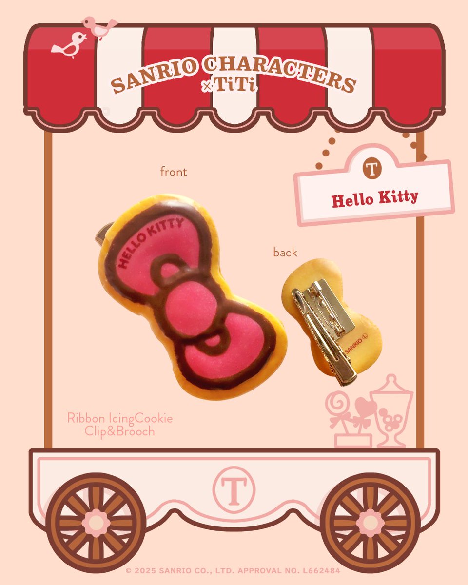 Hello Kittyのリボンをモチーフにしたアクセサリーが登場🎀

アイシングクッキー風のデザインでREDとPINKの2色、チャーム・リング・ヘアクリップ(兼ブローチ)の3型展開です🫶

〜FANCY SANRIO CHARACTERS in OSAKA〜
🩷11/22㈯〜11/24㈪㈷
❤ルクア9F LUCUAホール
🩷10:30~20:30　
※詳細は固定POSTへ