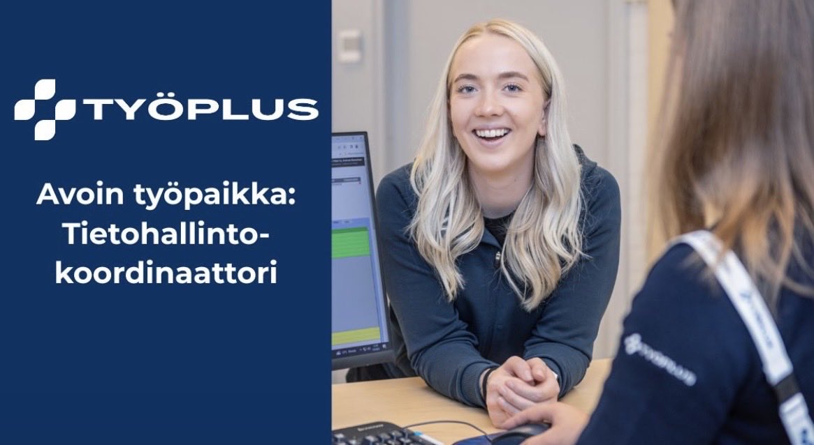 Työplus hakee vakituiseen työsuhteeseen tietohallintokoordinaattoria. 
tyoplus.fi/2025/11/06/avo… 

#tyoplus #rekry #tietohallintokoordinaattori