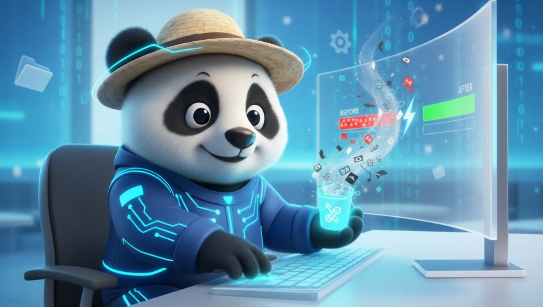 Panda__office's tweet image. Clean junk: Win+R → &quot;%temp%&quot; (delete) → Win+I → &quot;Storage&quot; → clear temp files. Free up GBs! 🚀🗑️ #PCCleanup #StorageTips #pandaoffice #Drecov
