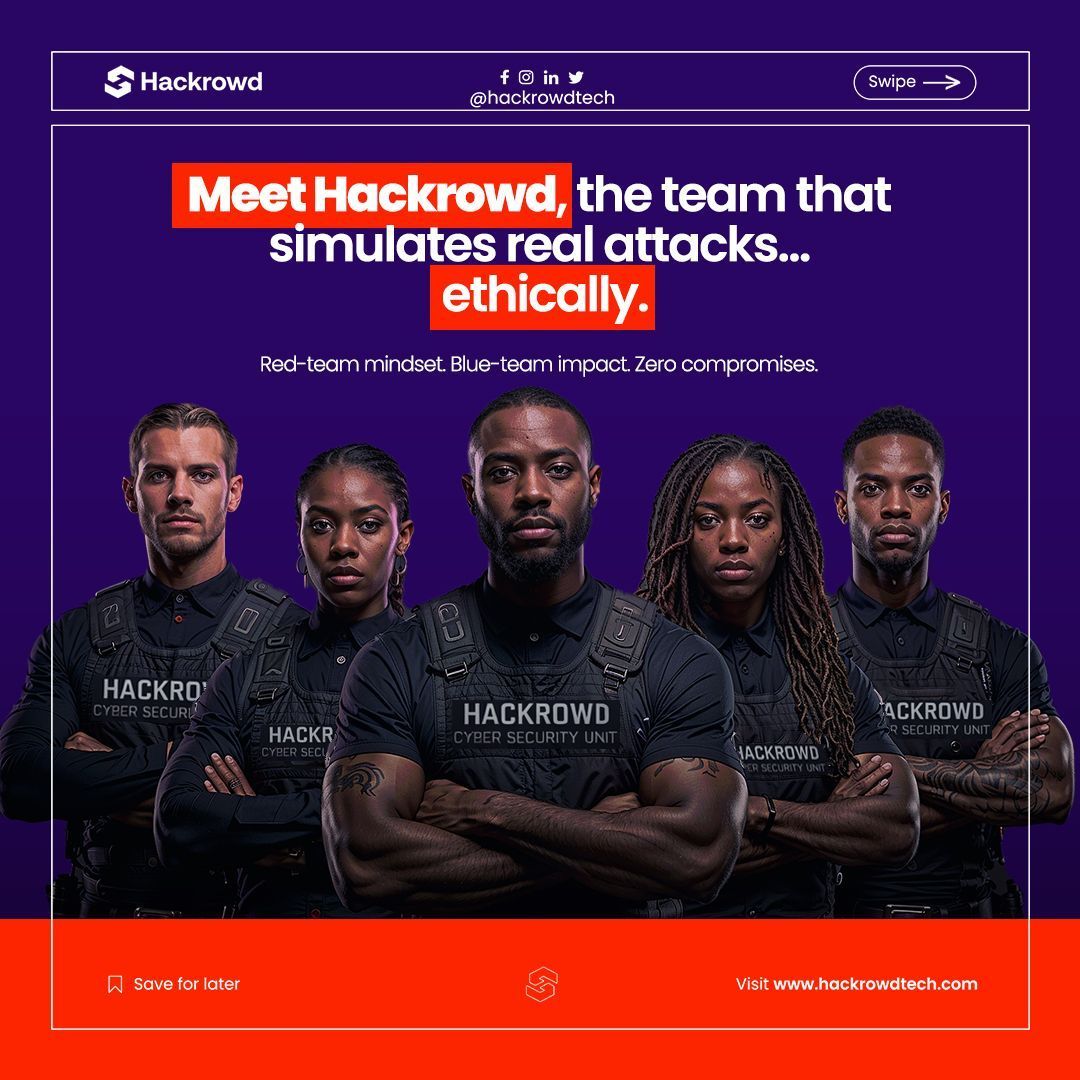 hackrowdtech's tweet image. Meet Hackrowd — the team that simulates real cyberattacks... ethically. 
We find vulnerabilities before hackers do.
Red-team mindset. Blue-team impact. Zero compromises.

#CyberSecurity #PenTesting #EthicalHacking #RedTeamOps #InfoSec