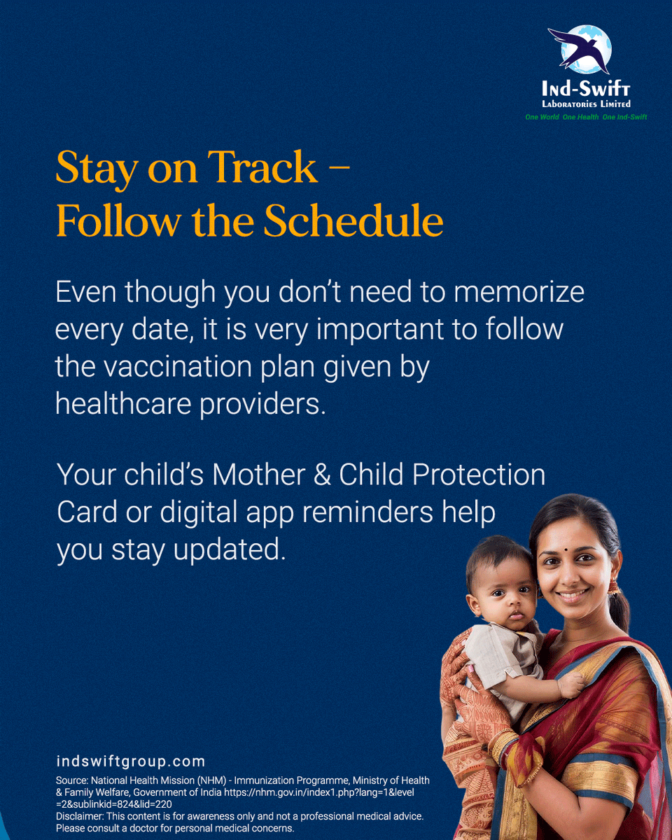 indswiftlabs's tweet image. Vaccination is one of the most reliable ways to give children a strong, healthy start in life.

🌐 Visit us: indswiftgroup.com
📌 Follow us: Facebook | LinkedIn | Instagram

#ImmunisationAwareness #VaccinationSavesLives  #IndSwiftGroup #IndSwiftLabs #OneWorldOneHealth