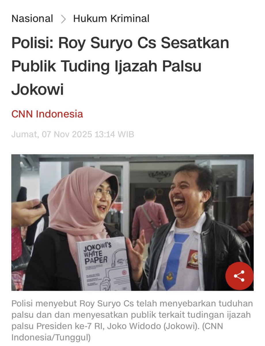 KATANYA MENYESATKAN PUBLIK
•
Saya tidak tersesat, cuma pengen lihat ijazah aslinya.
Tersesatnya di mana, ya?

Masak salah nanya soal dokumen seorang pejabat publik?
Kalau memang asli, tunjukkan saja.
Kalau memang sah, buktikan terang.

Yang bikin publik bingung bukan karena