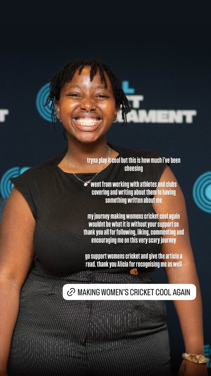 being recognised as a woman in sport is still shocking. but the work isn’t done. i’m only just starting on making women’s cricket cool 🫵🏾

gsport.co.za/content-creato…