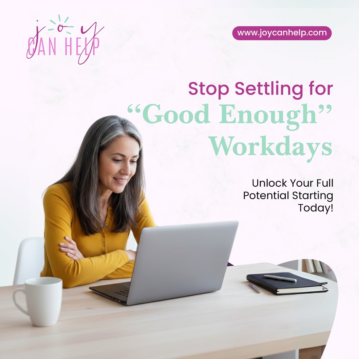 SuccessCoachJoy's tweet image. If every workday feels just “fine,” it might be time to aim for something more fulfilling.

Joy Can Help supports professionals who want to feel focused, energized, and truly connected to their work again.

🌿 Begin your coaching journey: joycanhelp.com/coaching

#JoyCanHelp