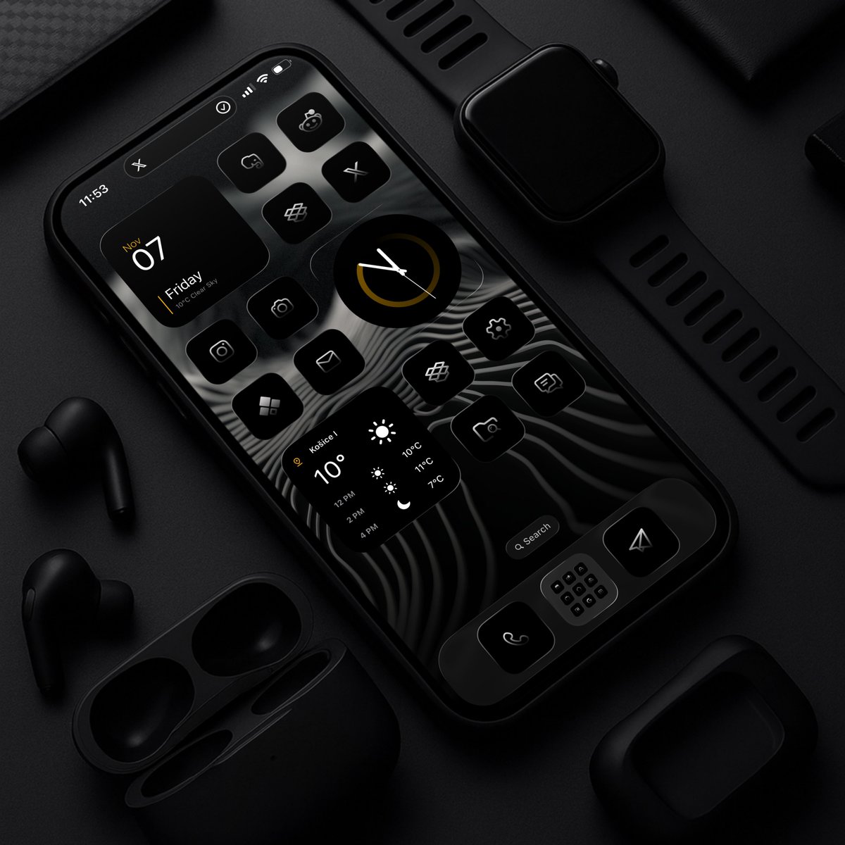 iOS homescreen setup 

Used:
Widgets and icons: Pure black widgets for widgy &amp; icons pack
Widgy app

Download links on widget and icon pack in my BIO

#widgy #ios #widget #ioshomescreen #customization