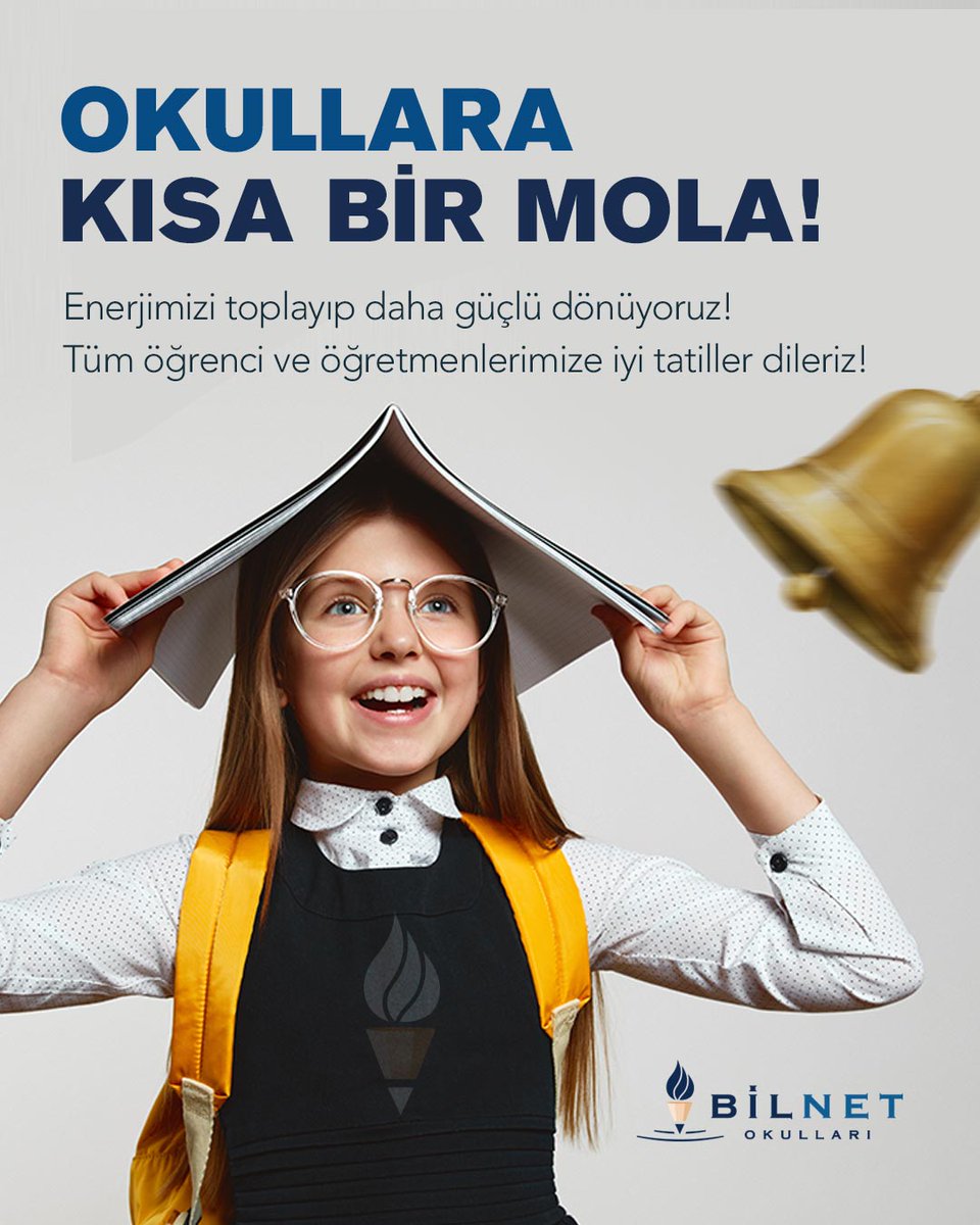 Tüm öğrenci ve öğretmenlere iyi tatiller dileriz.

#BilnetOkulları #BilnetSchools #AraTatil
