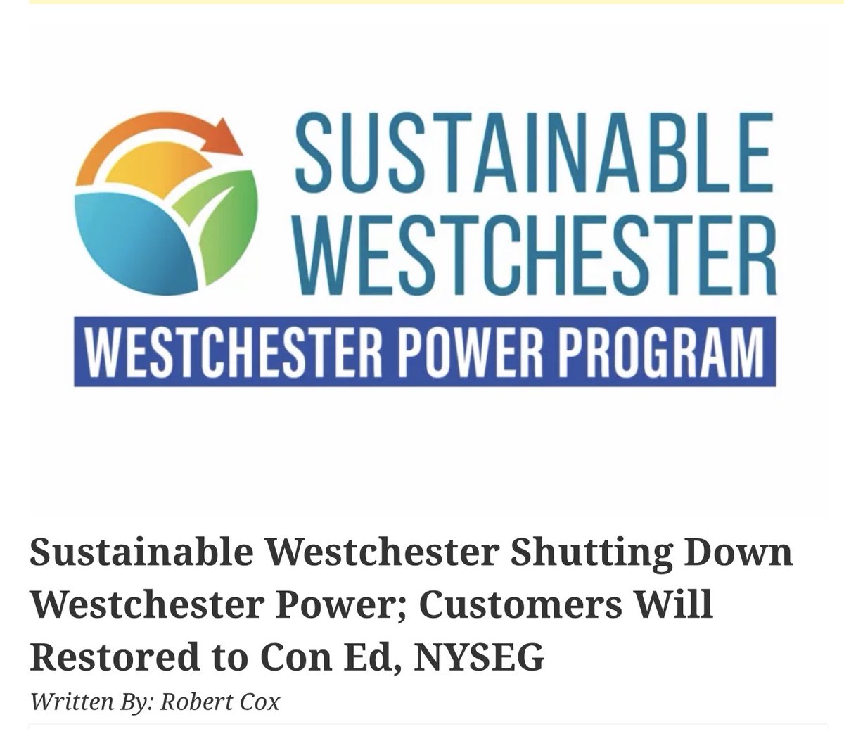 Sustainable Westchester announced Friday it will discontinue the Westchester Power community energy program when the current contract ends Nov. 30

talkofthesound.com/2025/11/07/sus…