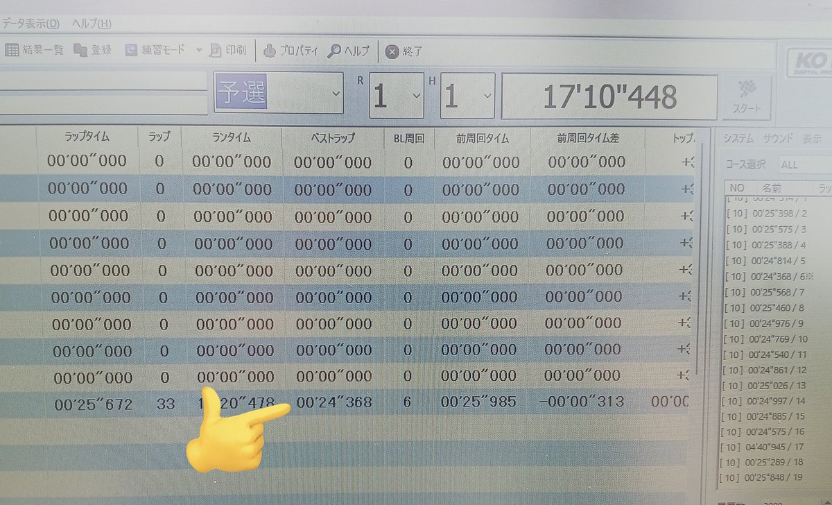 502楽しかった🎵540オプティマミッドは24秒368。秋は夏場のカラカラ