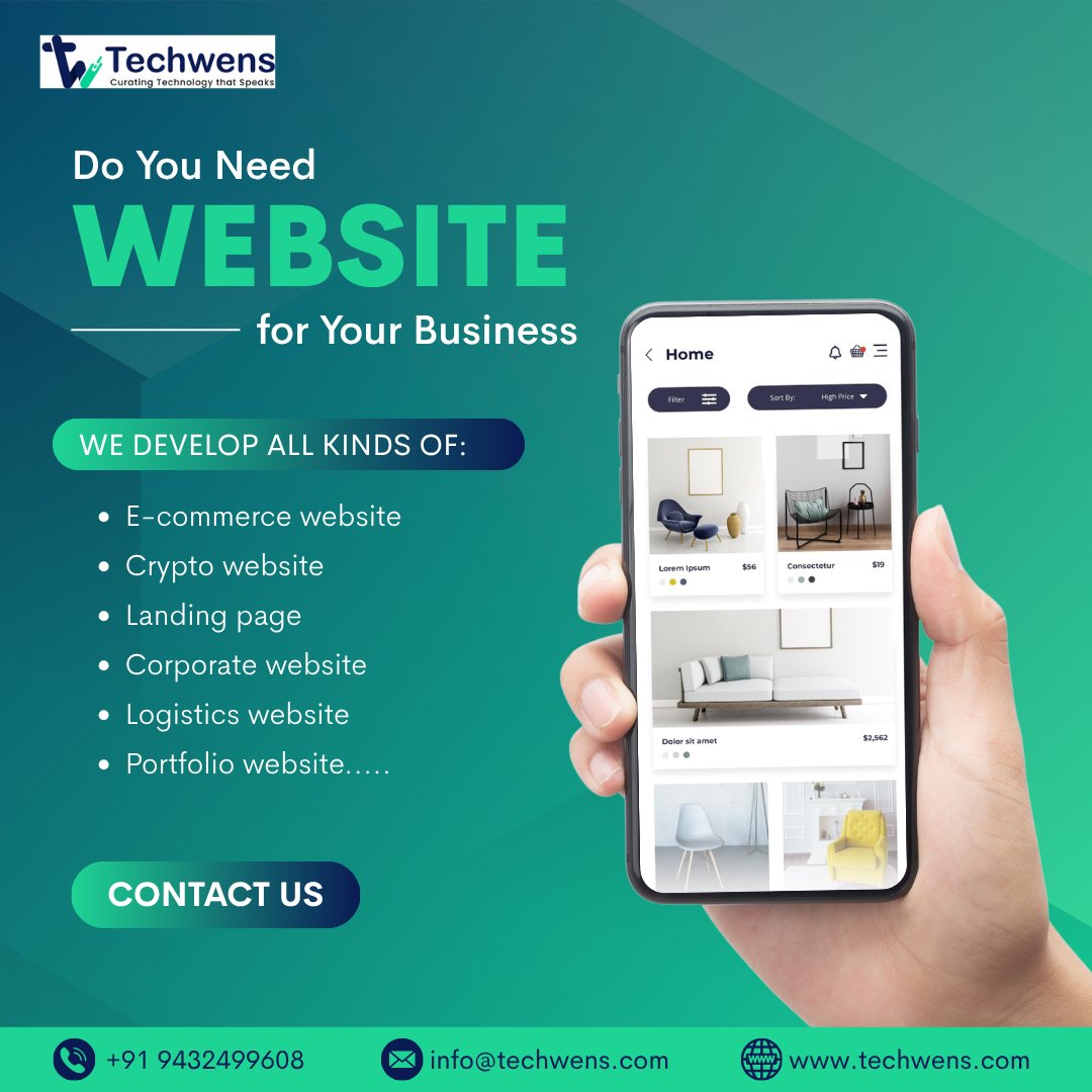 TechWens's tweet image. Need a website that works as hard as your business does?

From E-commerce to Corporate, Crypto, or Portfolio — we design and develop stunning, high-performing websites that drive results and growth. 
#WebDevelopment #BusinessWebsite #EcommerceWebsite #DigitalGrowth #WebsiteDesign