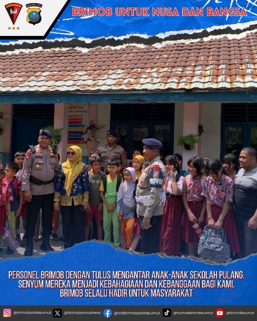 brimobsumutnews's tweet image. Brimob Sumut Antar Pulang Para Pelajar, Wujud Kepedulian untuk Generasi Bangsa

#anaksekolah #generasi #polriuntukmasyarakat #korpsbrimobpolri #poldasumut #brimobsumut