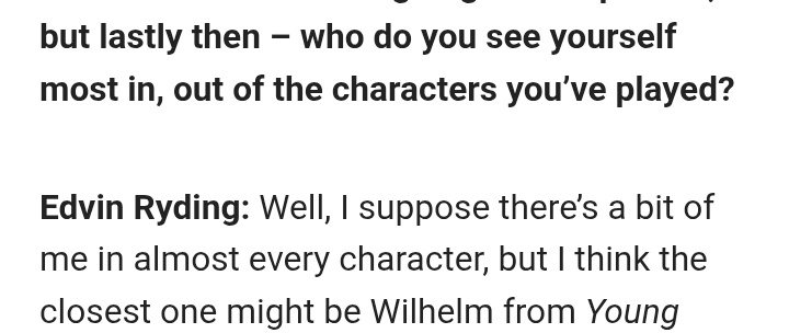 You can't take Wille out of Edvin or however it goes