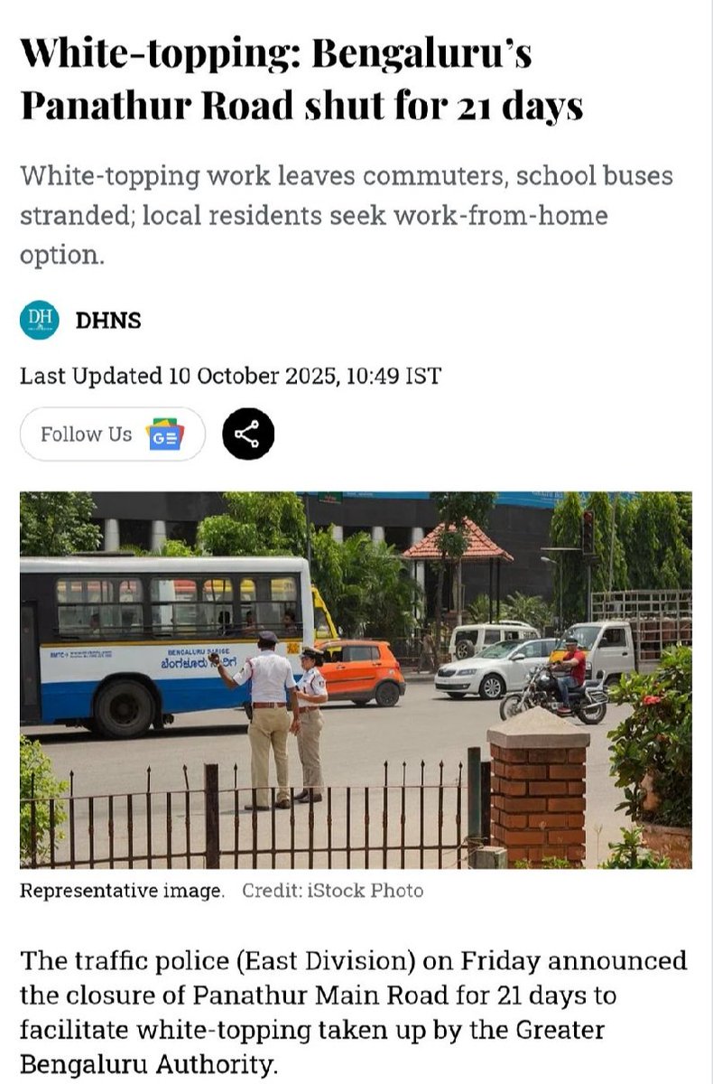 <a href="/shriharap/">Shrihara</a> <a href="/nabilajamal_/">Nabila Jamal</a> <a href="/NarryTalluri/">TalluriNarendra</a> Main road is shut for cementing road work. Alternate road is longer so ppl are using this non-existing road shortcut.