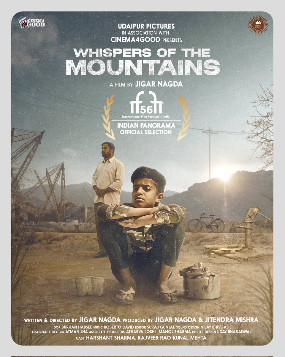 Selection of our #Rajasthani feature film 'Whispers of the Mountains' at 56th #IFFI #IndianPanorama is not only the biggest recognition to team hardwork but also a celebration of #regionalcinema marking another milestone
for Indian regional cinema on the world stage. Grateful 🙏🏼
