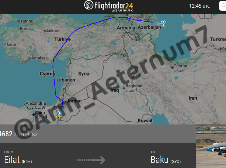 Recent Azerbaijani arms flights to #Israel

1/ Over the past couple of weeks, the #Azerbaijan|i weapons carrier Silk Way has made 5 flights to Eilat alone (~ 25 this year, maybe more).

There was also one flight to Tel Aviv.