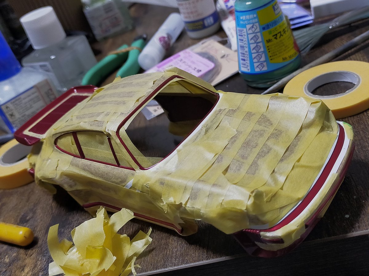 v1m30Sxi1jPSP6K's tweet image. 以前作ったポルシェ930ターボ
めっちゃマスキングしました。
#マスキング