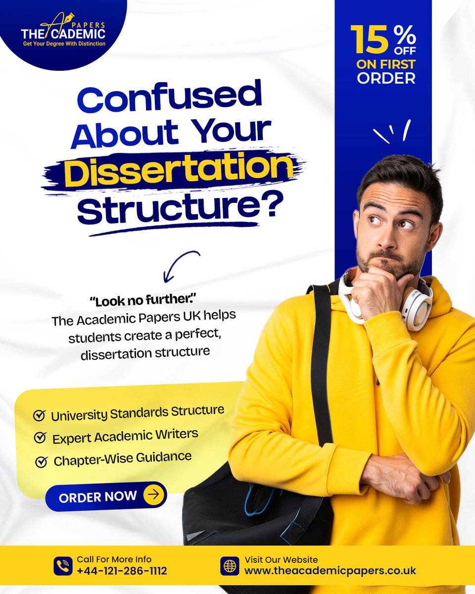 AcademicPapers3's tweet image. Most students get stuck at structure.
Not at topic or literature.

Structure controls logic and flow.
It improves readability.
It gets faster approval.

We build your full dissertation structure with expert guidance.
Order now.

#dissertation_help #academichelp