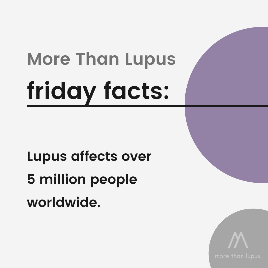 LupusMore's tweet image. FRIDAY FACTS! 

#fridayfacts #lupus #SLE #news #widespread #disease