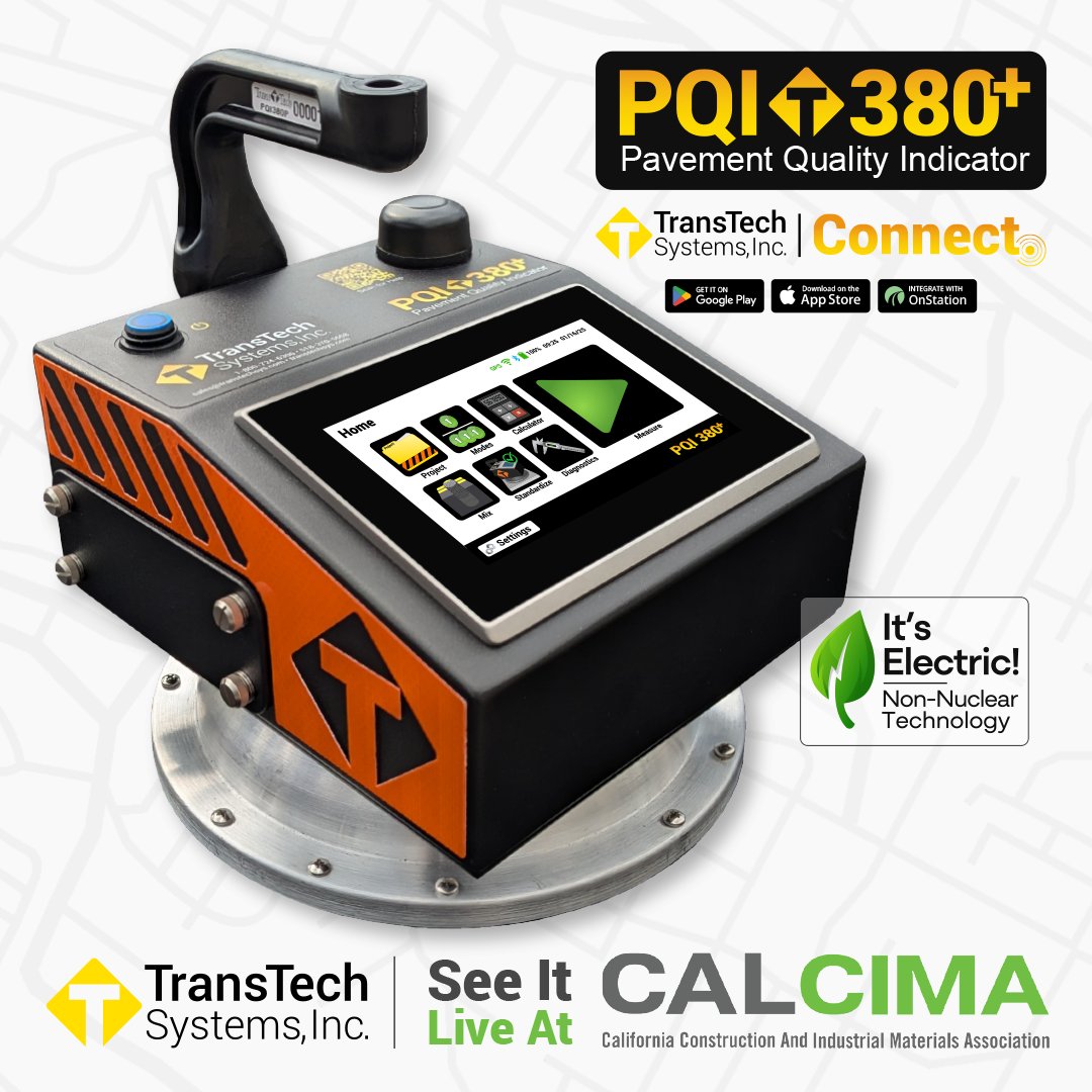 Join us next week at the <a href="/CalcimaRocks/">CalCIMA</a> 2025 Education Conference with <a href="/AmesEngineering/">Ames Engineering LLC</a>. Check out our innovative #PQI380Plus #NonNuclear #AsphaltDensity gauge, featuring real-time data upload via Bluetooth to #TransTechConnect. ⚡ #TransTechSystems #AmesEngineering