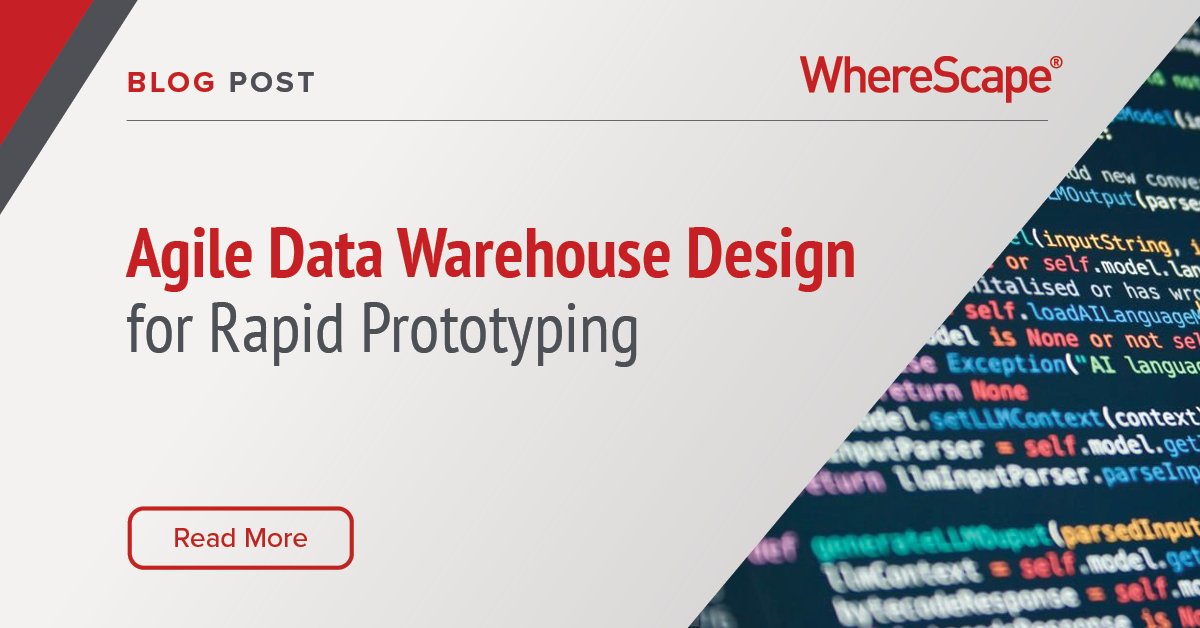 wherescape's tweet image. 💡 Transform your data warehouse with rapid prototyping! Read our blog on agile design: ow.ly/5SQT50Xm7OJ #DataWarehouseDesign #DataAutomation #AgileDataModeling #WhereScape #Prototyping #DataOps #ELT
