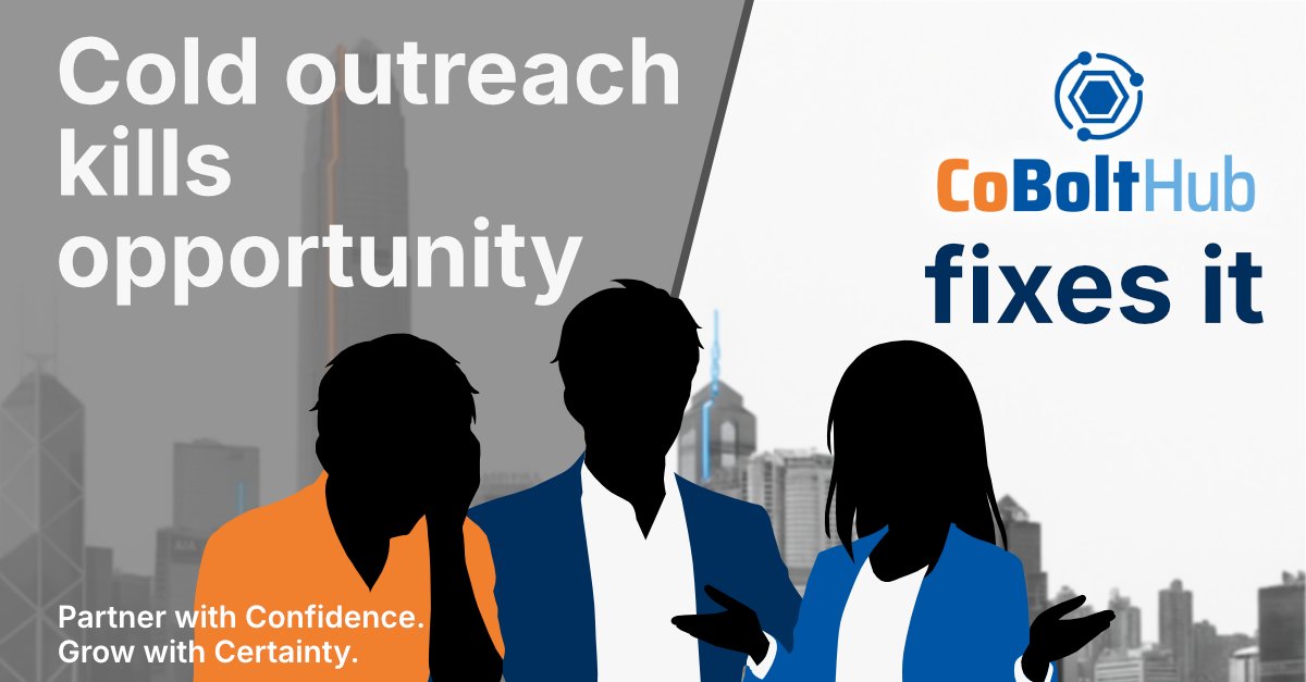 CoBolt_Hub's tweet photo. ❌ Cold outreach kills opportunity.
Principals + distributors both lose what matters most: time.
✅ CoBolt Hub = verified network + intent.
No wasted effort. No guesswork. Just confident growth.
#CoBoltHub #SignalLedAlignment #PartnerWithConfidence #GrowthWithCertainty https://t.co/8fpYhbCLHo