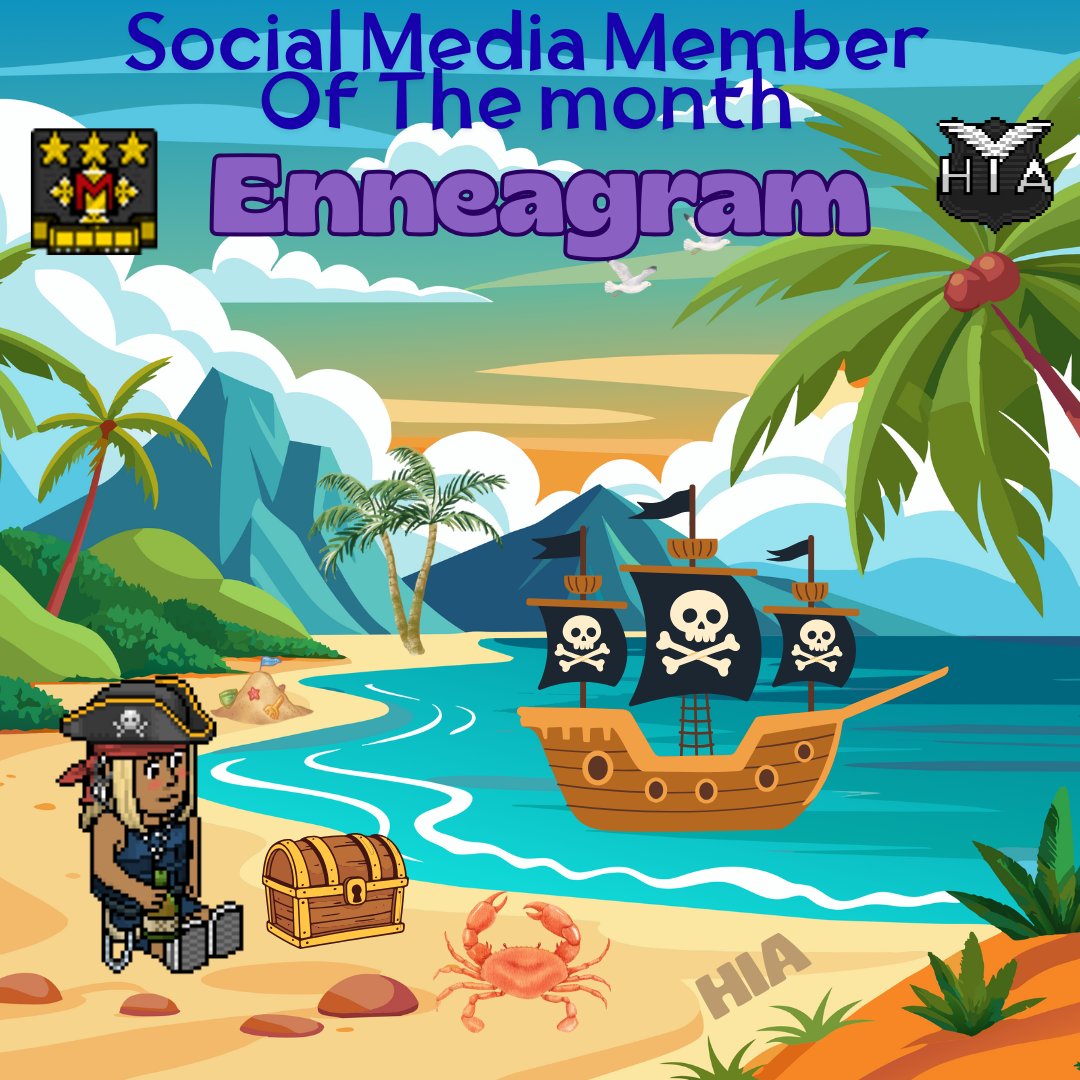 Enneagram is taking a break after finding her treasure and earning her award of Social Media Member Of The Month !! Created by ,Mercedes #HIA #HIASMoTM