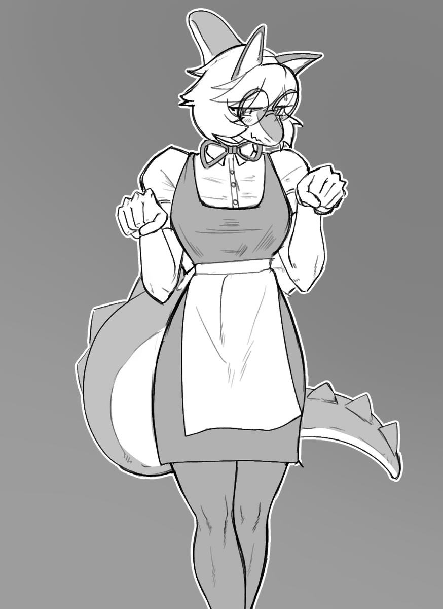 #snootgamefanart #snootgame #scalieart  cat girl maid are awesome !