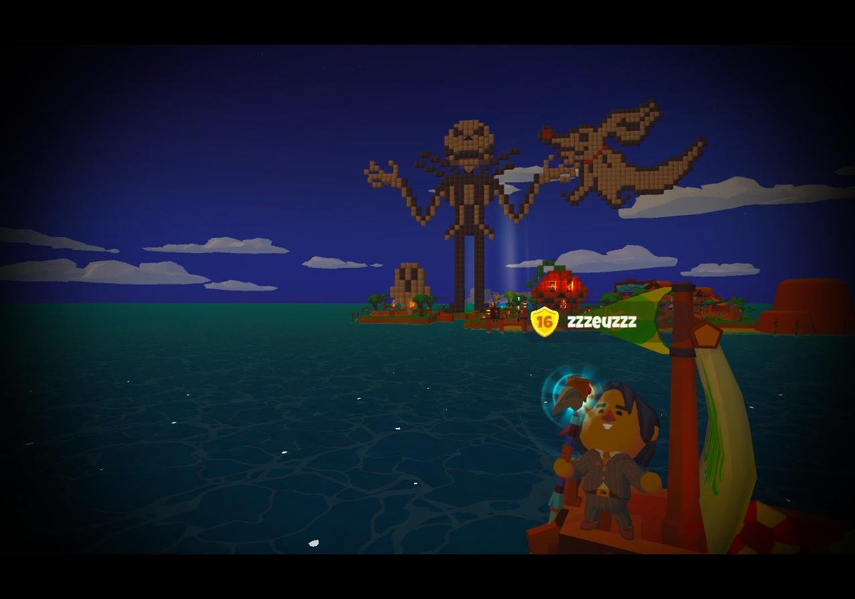 Happy Halloween from my island in Paradise Tycoon! 🎃 I've been working hard on these spooky builds. Jack Skellington and Zero came to visit! What do you think of my decorations? I hope you have a terrifying day! 👻

<a href="/ParadiseTycoon/">Paradise Tycoon 🌴</a> 
#Web3Gaming #game