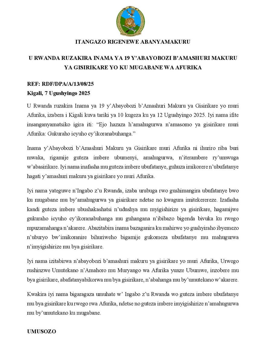 Rwanda Defence Force tweet media
