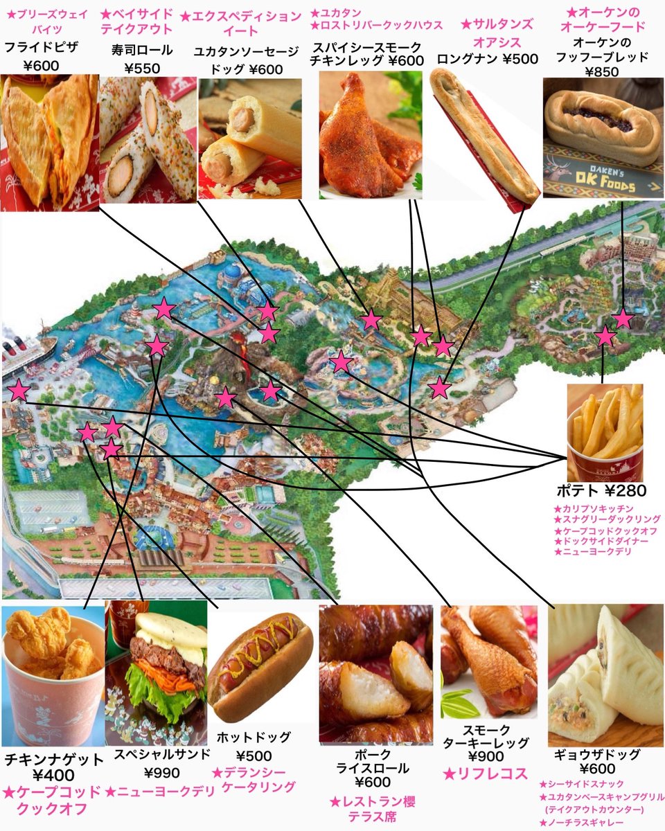 クリスマス期間中、食べ歩きしたい時用🍗
←ディズニーランド          ディズニーシー→