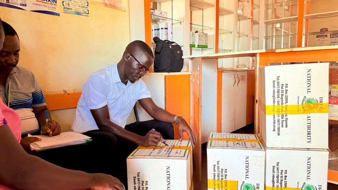 We have concluded enforcement operation in districts of Kitgum, Kwania, Amolatar, Pader and Gulu, closer 45 drug outlets, including illegal pharmacies illegal drug shops and stores from where 189 boxes of assorted medicines worth over UGX 125 million were impounded.