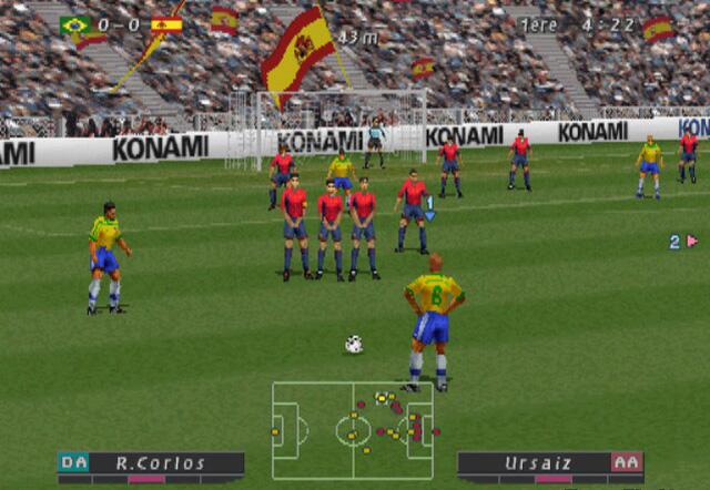 FlowGaffer's tweet image. Flash Back Friday 

You had to be there, PS1 Roberto Carlos was the most complete player on Konami winning Eleven 7