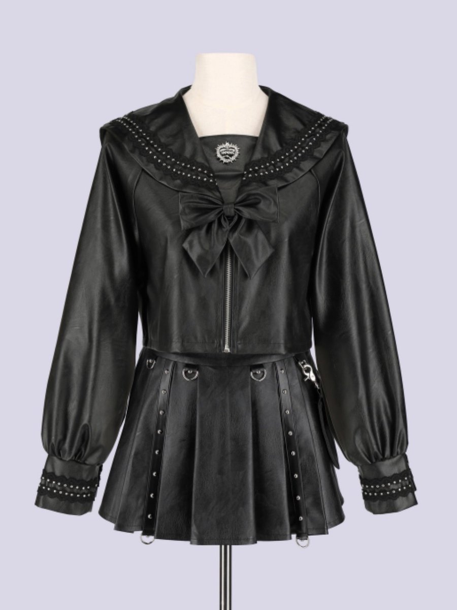 トップス IMVAL Qooza Leather Sailor IMVAL / Leather Sailor クラシカルなセーラーカラーを、ハードな