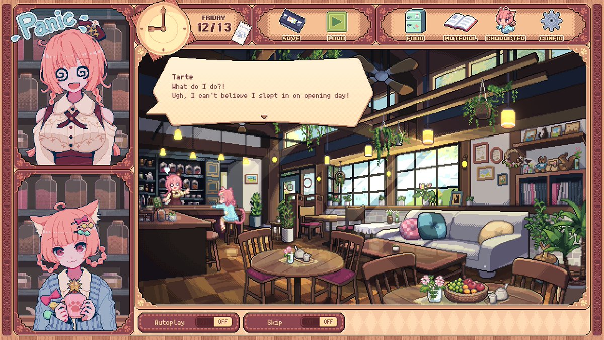 Studio_Lalala_E's tweet photo. Hi #PitchYaGame!

Our kemomimi café sim Kemono Teatime finally launched this September☕

🎧 Binaural SFX for max relaxation
🐾 Cute pixel Kemomimi characters
🗨️ Heartwarming talks
🎵 Lofi by Snail’s House

A cup full of cuteness — and bittersweet emotions https://t.co/AdvTm1W2YG