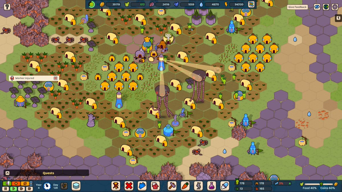 GreenAgainGame's tweet image. Hey #PitchYaGame! 

Meet Green Again! A laid-back colony builder where you help the Sproutlings, our adorable plant people, to restore nature on a barren wasteland!

If you want to unwind with some relaxing settlement building and management, this is the game for you!

#indiegame