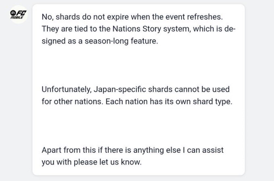 🚨IMPORTANT UPDATE 

CONFIRMED , SHARDS WILL DIFFER!

I call every MF OUT THERE WHO WAS ROASTING MY ENGLISH 

COME OUT 🫵😂

<a href="/FirstHalfYT/">FirstHalf EAFC</a> <a href="/EASFCMOBILE/">EA SPORTS FC MOBILE</a> <a href="/KJavierFM/">K Javier EAFC</a>