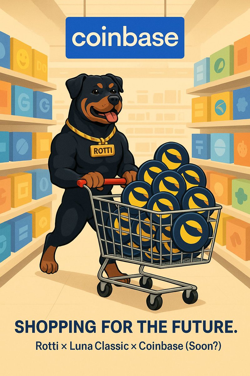 LuncRotti's tweet image. Just another day for #Rotti…
walking down the aisles, filling his cart with #LUNC. 😉

Maybe he knows something too❗

🤣 We don’t❗

$Rotti × #LunaClassic × #Coinbase (Soon?) 🌕🛒

🔥
#USTC @garuda_defi @_Terraport_ @DLizo2 #Terra @Mike_11789 #FUN #Grdx #Crypto @cz_binance #BNB