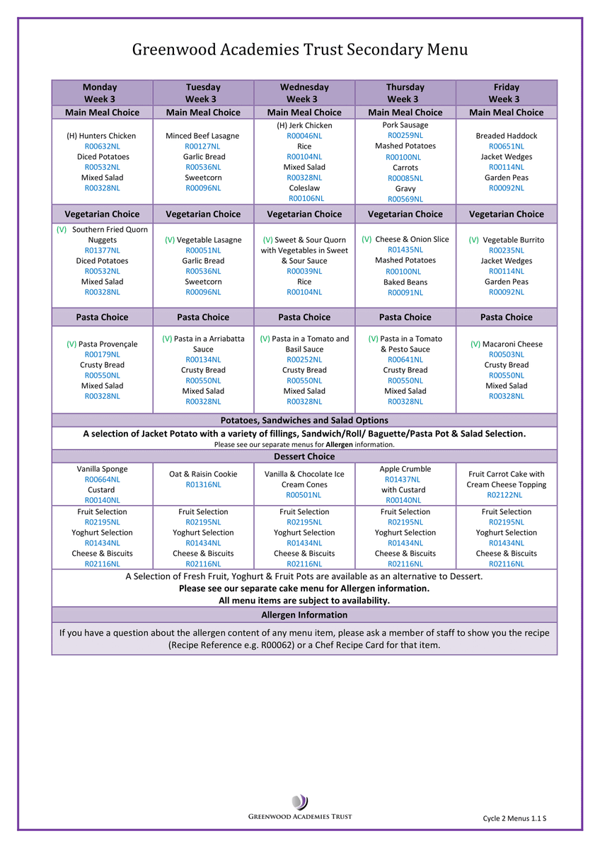 The lunch menu for next week is here! Have a look at what's on offer for those who plan ahead🍞😋