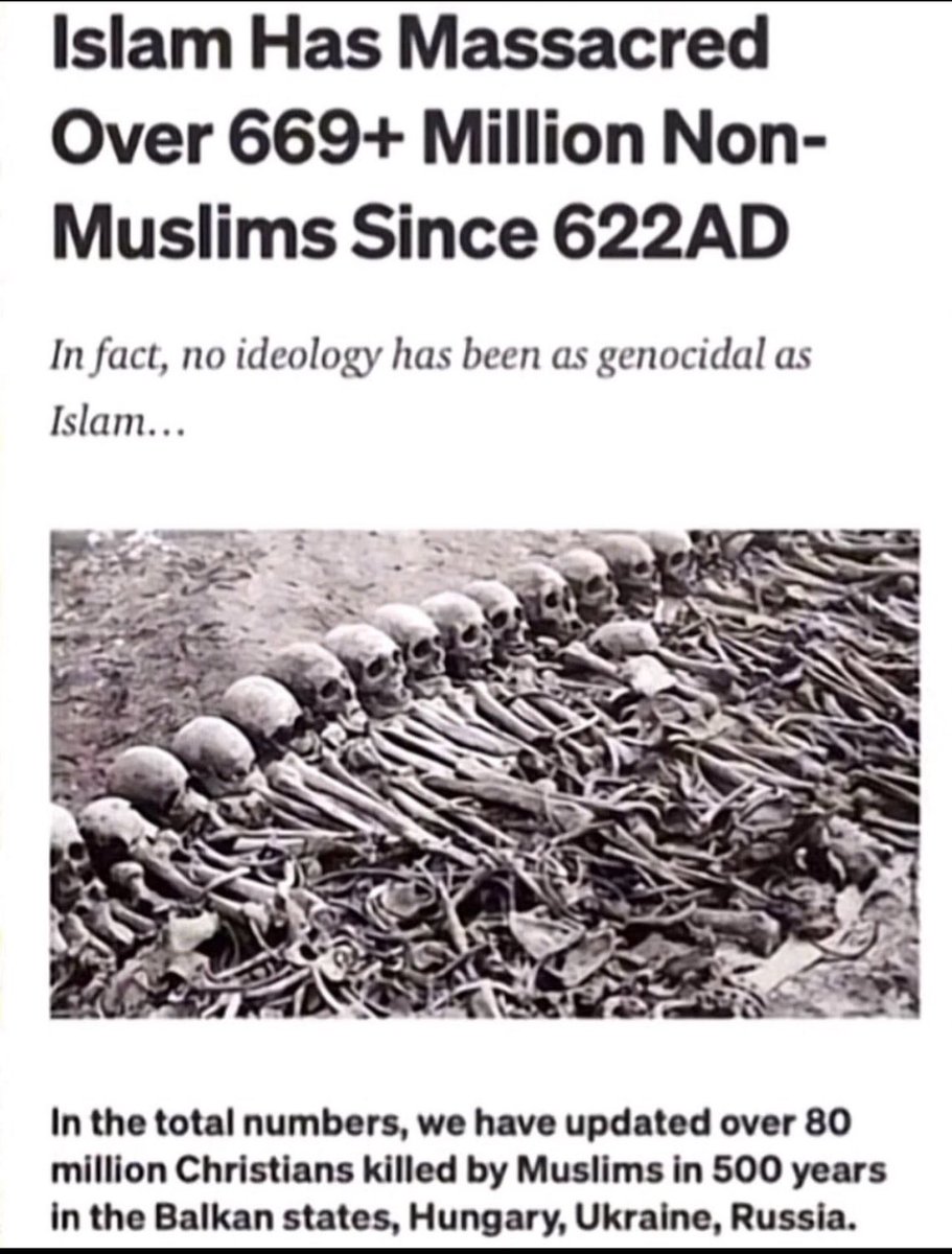 <a href="/HalalNation_/">☪︎ Halal Nation</a> I’m guessing that Christians in Africa would beg to differ. Your “religion” is far from peaceful.