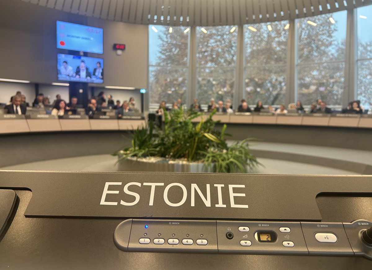Honoured to represent 🇪🇪 at the Council of Europe today — to reaffirm our firm support for accountability and justice.

We continue to advance the Special Tribunal for the Crime of Aggression and to back <a href="/thordiskolbrun/">Þórdís Kolbrún Reykfjörð Gylfadóttir🇮🇸</a>’s important work for 🇺🇦’s children.