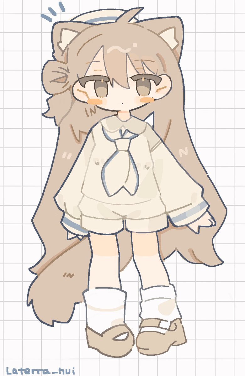 デザイン担当させていただきました🥛🐈

青い差し色が映える、柔らかい色味のセーラーです
オールシーズン着られて、これからの時期 秋のお散歩にもぴったりです！

ぜひチェックしてみてください！