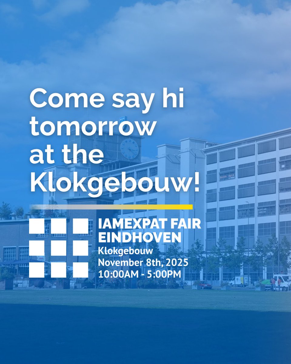 IamExpatNL's tweet image. 💥 Tomorrow’s the big day! Don’t miss the first IamExpat Fair in Eindhoven!

🎟️Book your tickets now: eindhoven.iamexpatfair.nl/?utm_source=So…

#eindhoven #expats #netherlands #fair #klokgebouw #expatfair #expatsineindhoven #expatsinthenetherlands #networkingevent