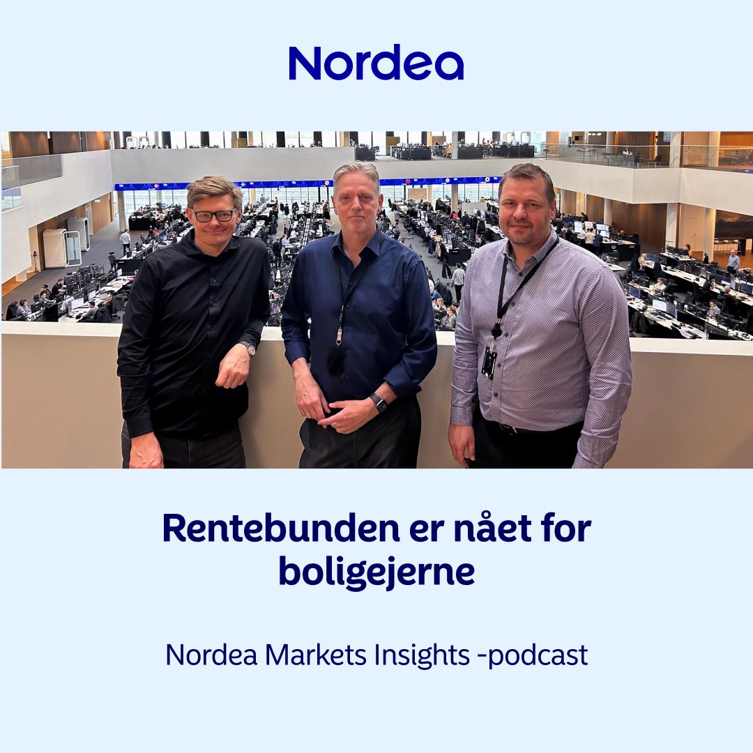 Tune in to our latest Nordea Markets Insights DK podcast with <a href="/helgejpedersen/">Helge J. Pedersen</a>, <a href="/SvendsenAnders/">Anders Svendsen</a> and Anders Aalund here (in Danish).  
👉 nordea.com/da/nyhed/rente…

#Økonomi #Nordea #Podcast