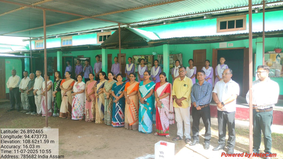 NssBorah's tweet photo. The NSS Unit of GKB College, Tamulichiga, celebrated the 150th anniversary of "Vande Mataram" with a mass singing of the national song.@nss_rdguwahati @_NSSIndia @NSSCellDU @MYBharatHQ @CMOfficeAssam https://t.co/zfxRLxBuQI